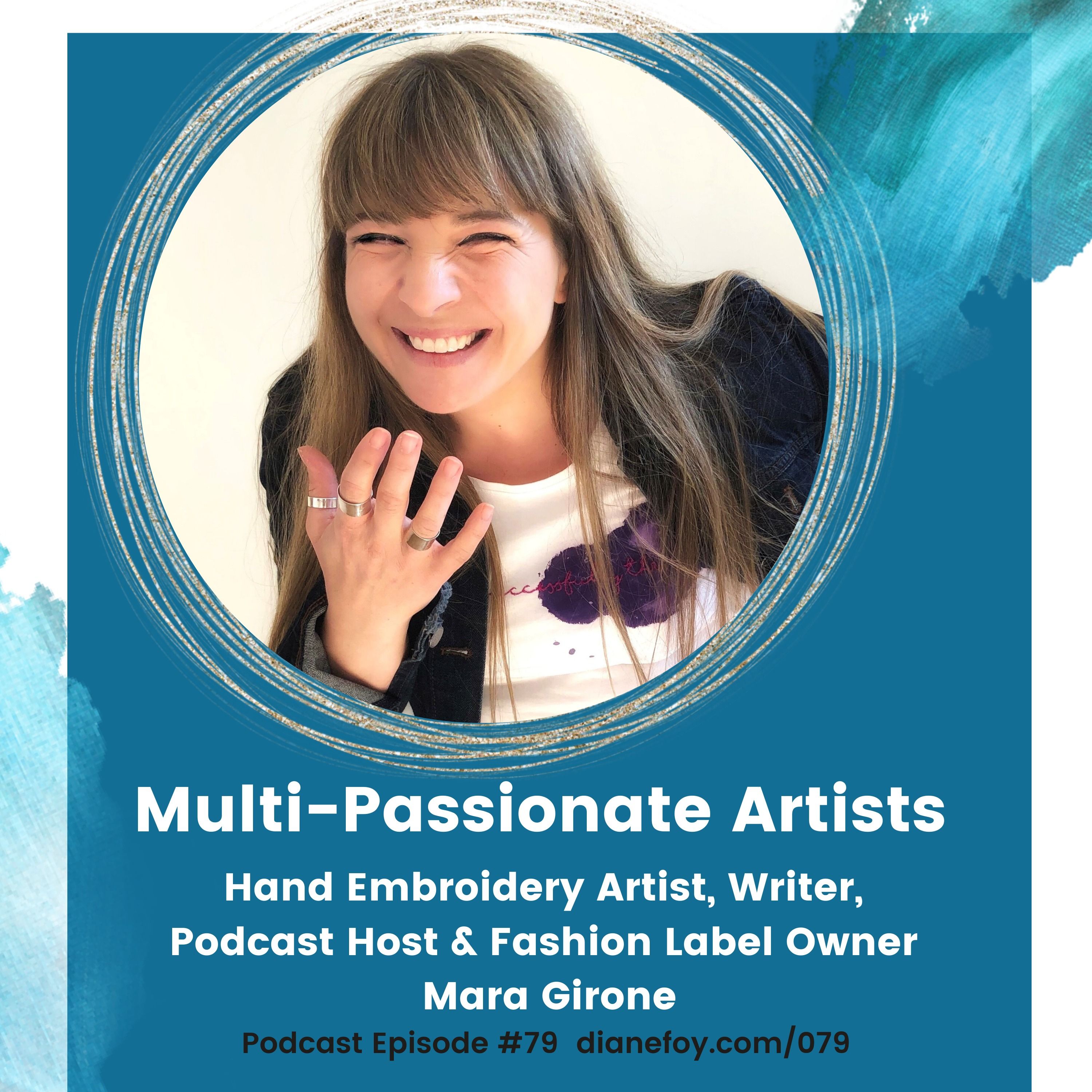 Hand Embroidery Artist, Writer, Podcast Host & Fashion Label Owner Mara Girone hero artwork