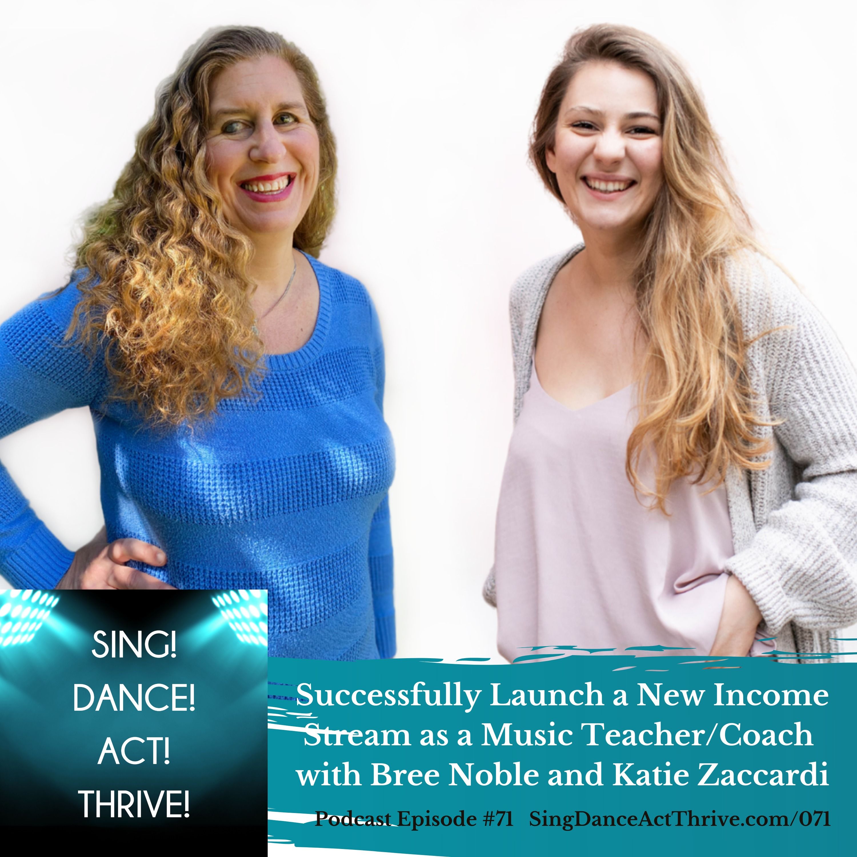 Launch a New Income Stream as a Music Teacher or Coach with Bree Noble and Katie Zaccardi hero artwork